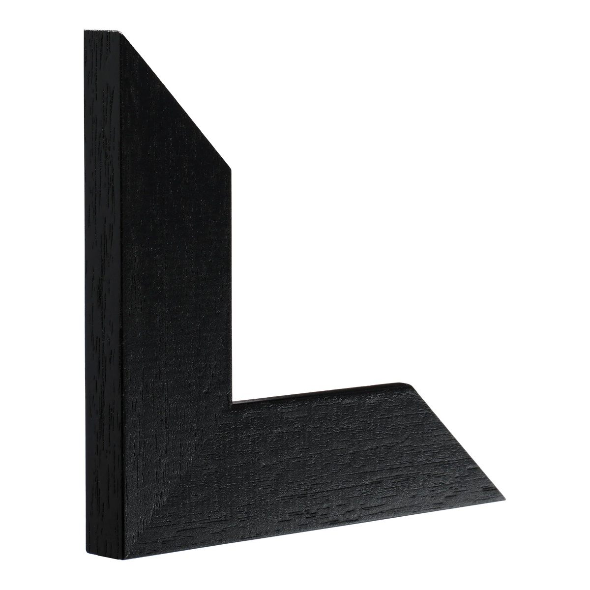 Vertical view of groove ii black grain picture frame