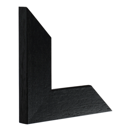 Vertical view of groove ii black grain picture frame