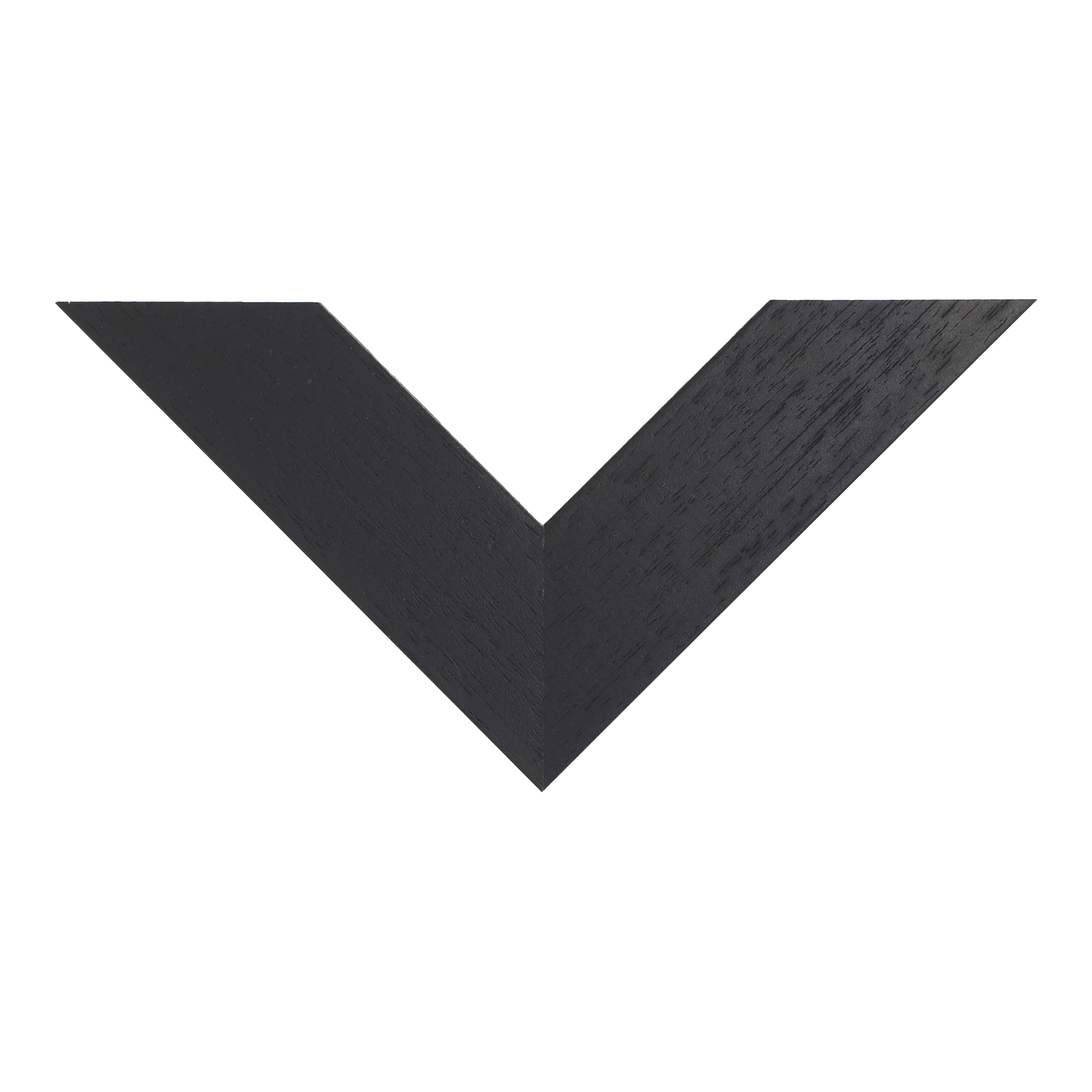 Top view of Groove II picture frame in black grain