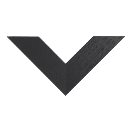 Top view of Groove II picture frame in black grain