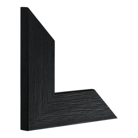 Vertical view of groove ii black picture frame