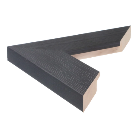 Side view of Groove II picture frame in black