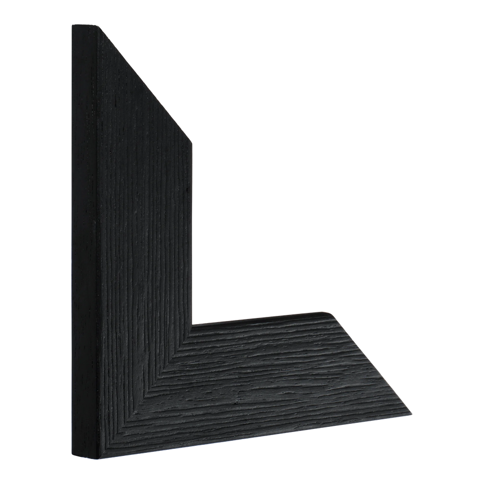Vertical view of groove ii black picture frame