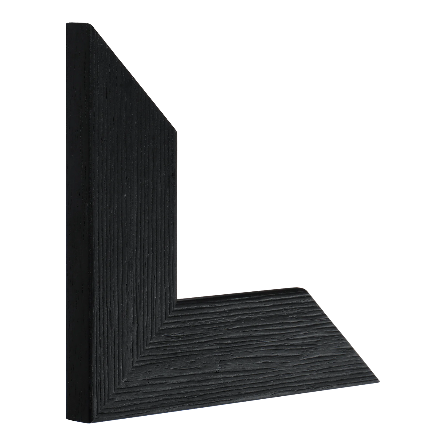 Vertical view of groove ii black picture frame