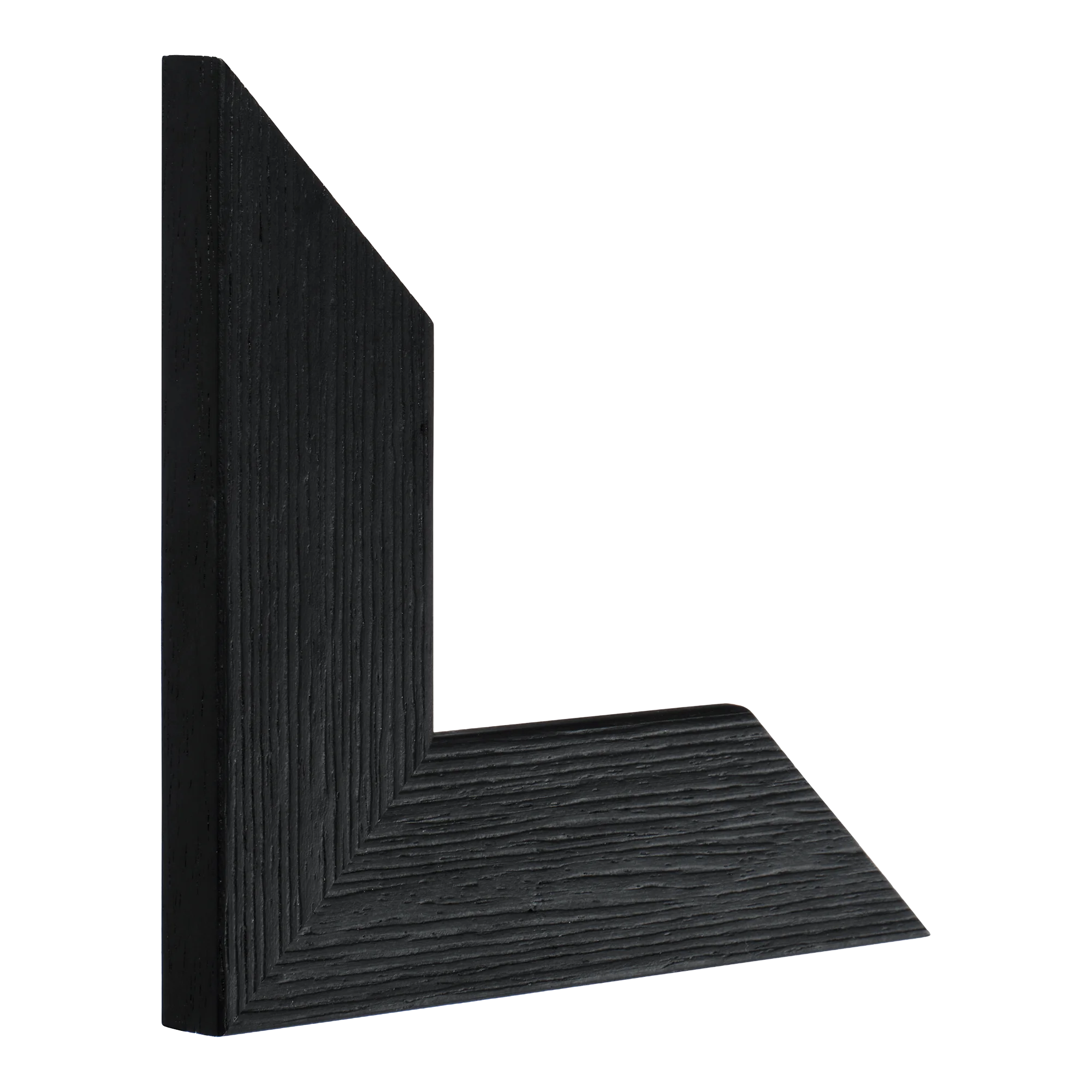 Vertical view of groove ii black picture frame