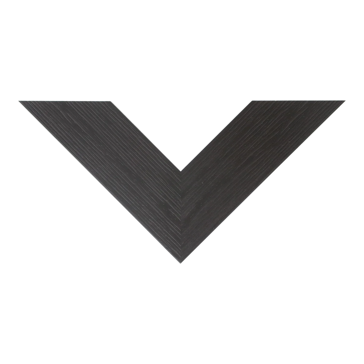 Top view of Groove II picture frame in black