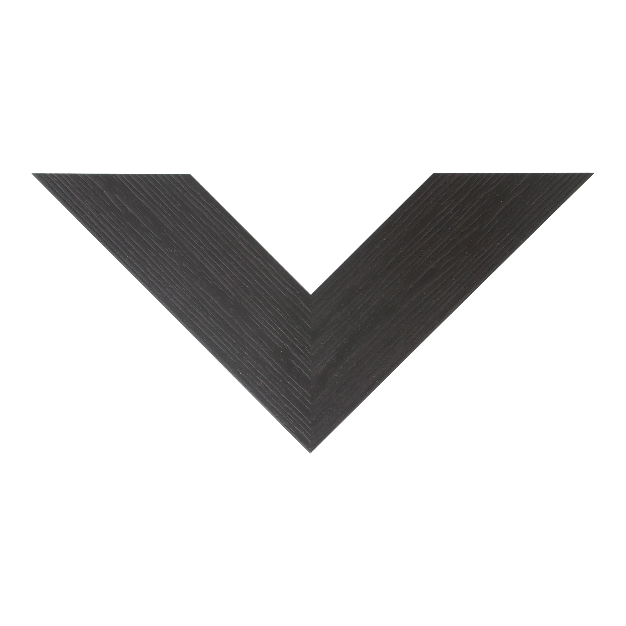 Top view of Groove II picture frame in black