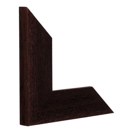 Vertical view of groove ii brown grain picture frame
