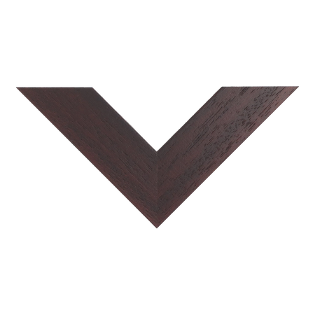 Top view of Groove II picture frame in brown grain