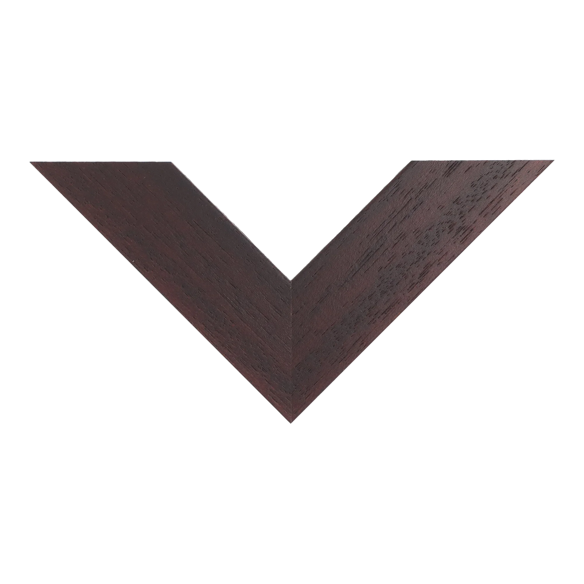 Top view of Groove II picture frame in brown grain