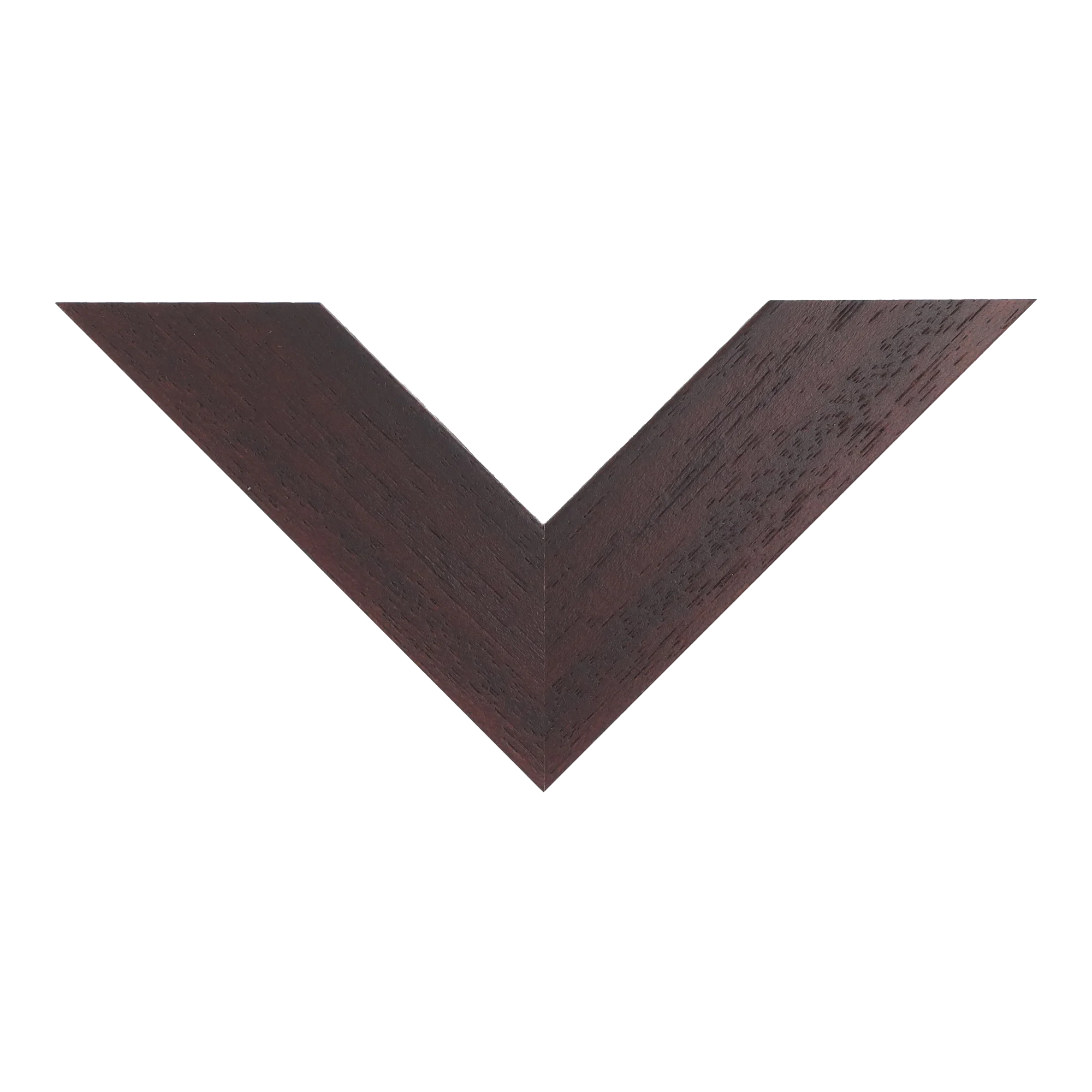 Top view of Groove II picture frame in brown grain