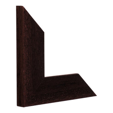 Vertical view of groove ii brown grain picture frame sample