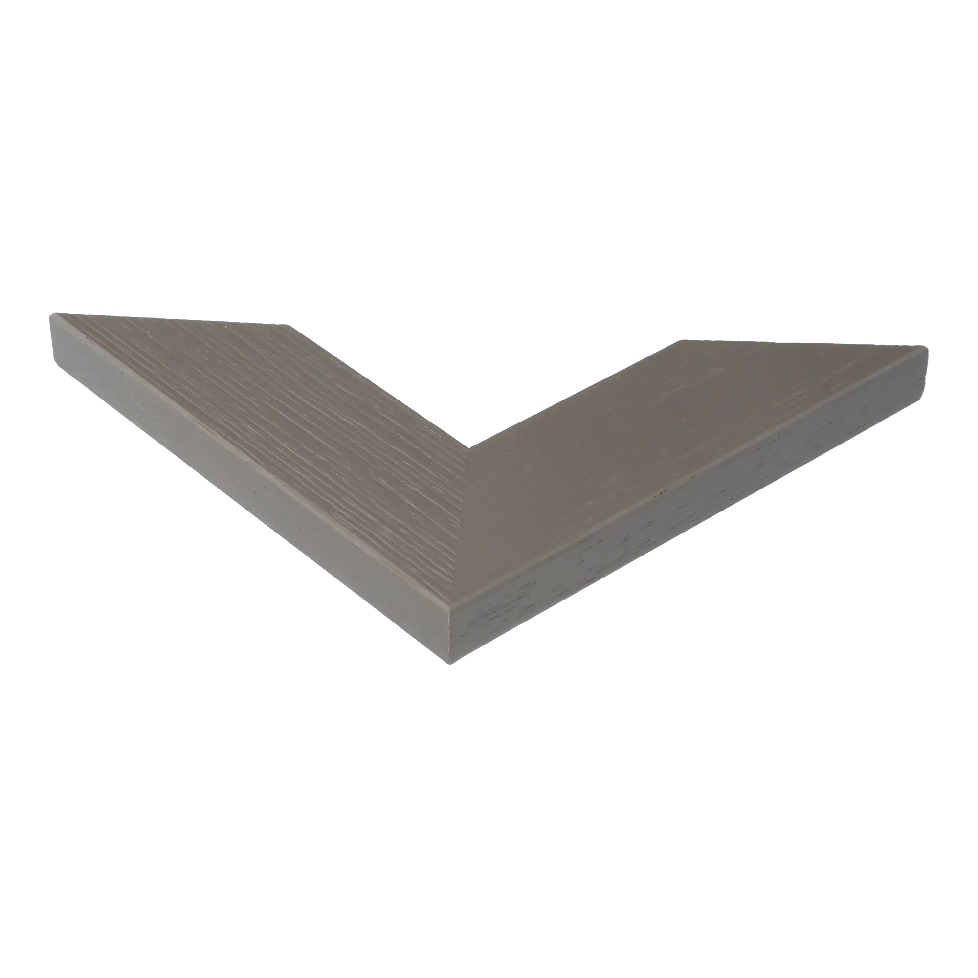 Corner view of Groove II in grey picture frame