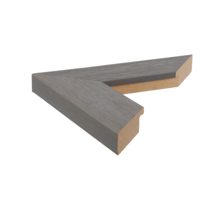 Side view of Groove II picture frame in grey