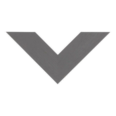 Top view of Groove II picture frame in grey