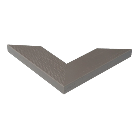 Corner view of Groove II in grey picture frame