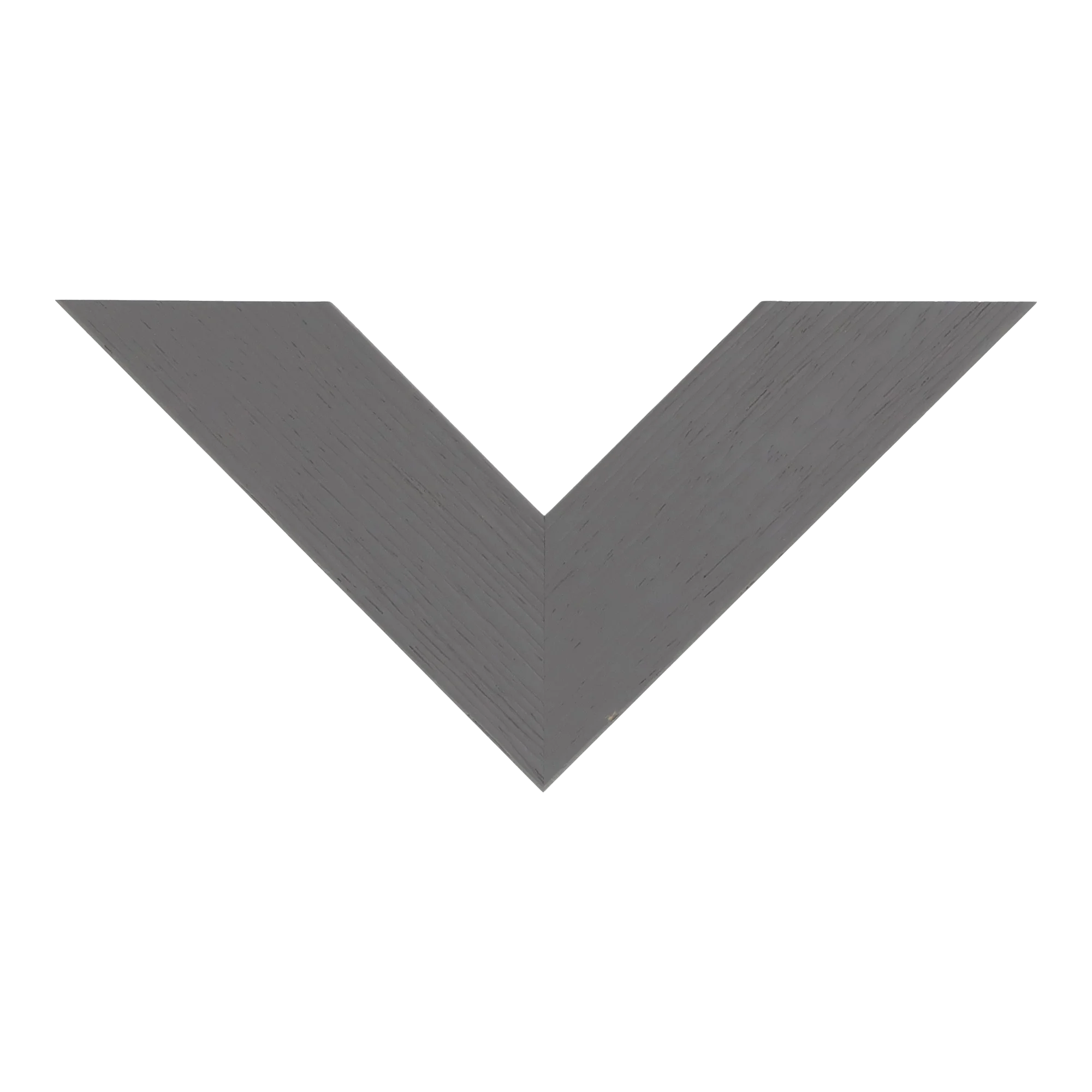 Top view of Groove II picture frame in grey