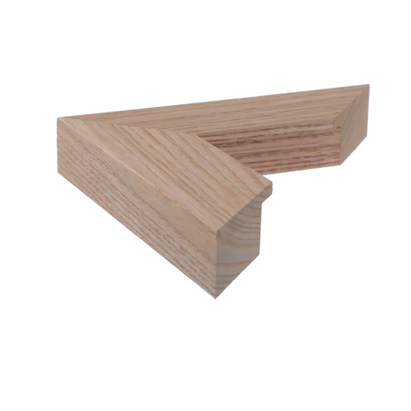 Side view of Groove II picture frame in natural