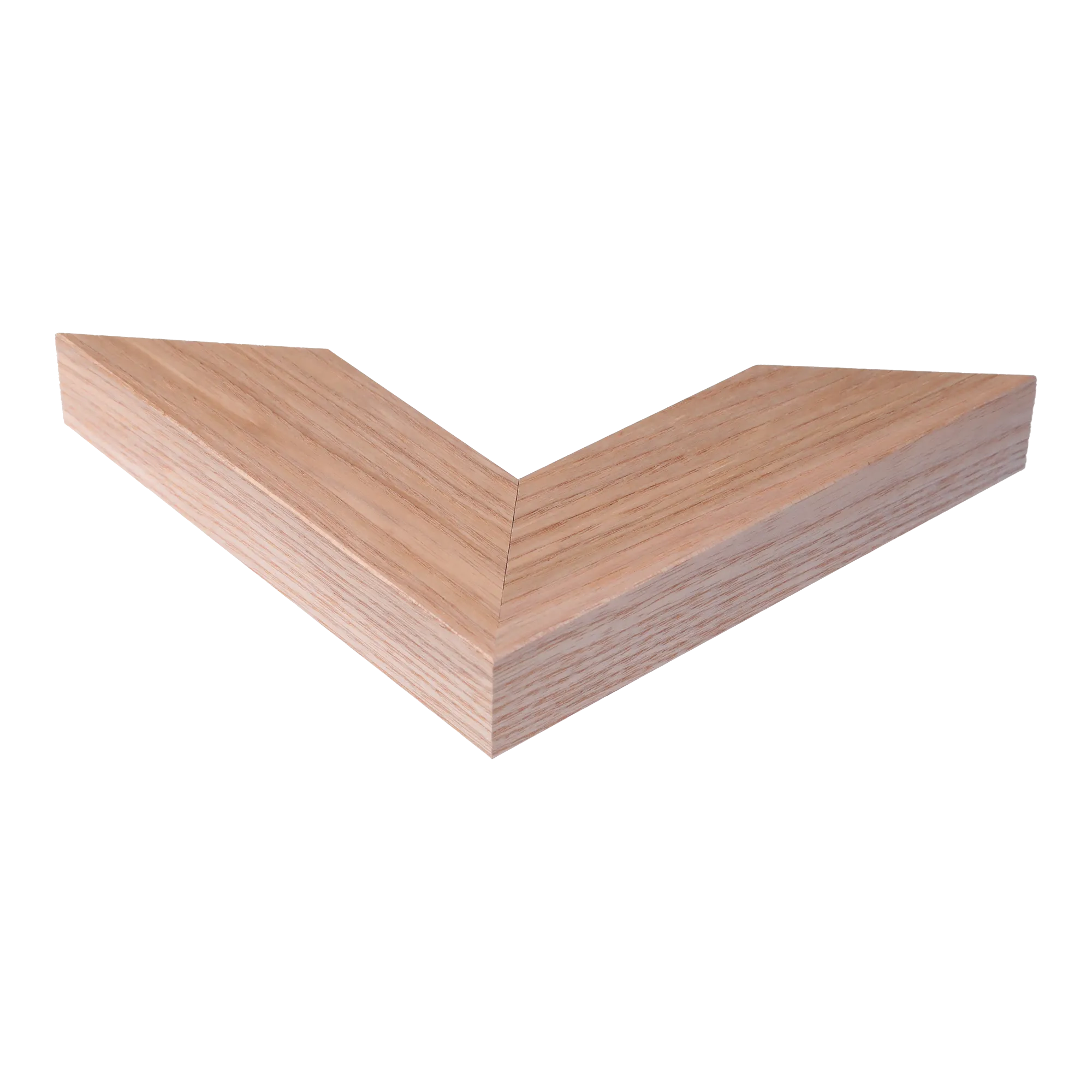 Corner view of Groove II in natural picture frame