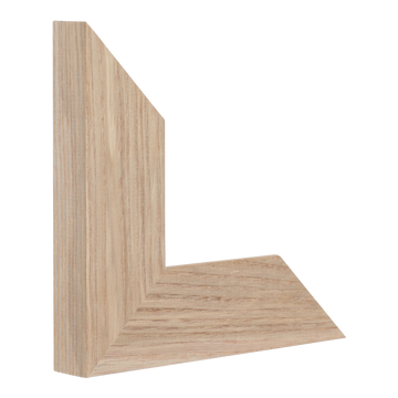 Vertical view of groove ii natural picture frame sample