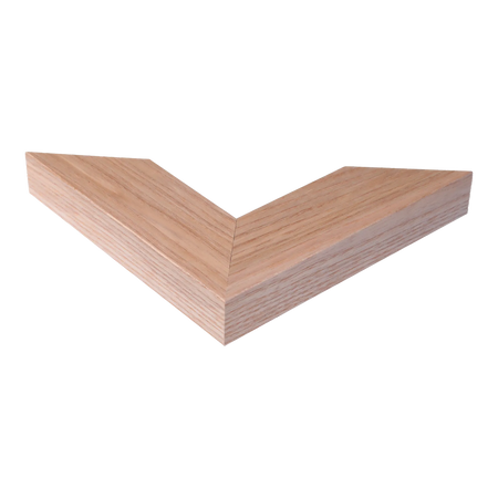 Corner view of Groove II in natural picture frame