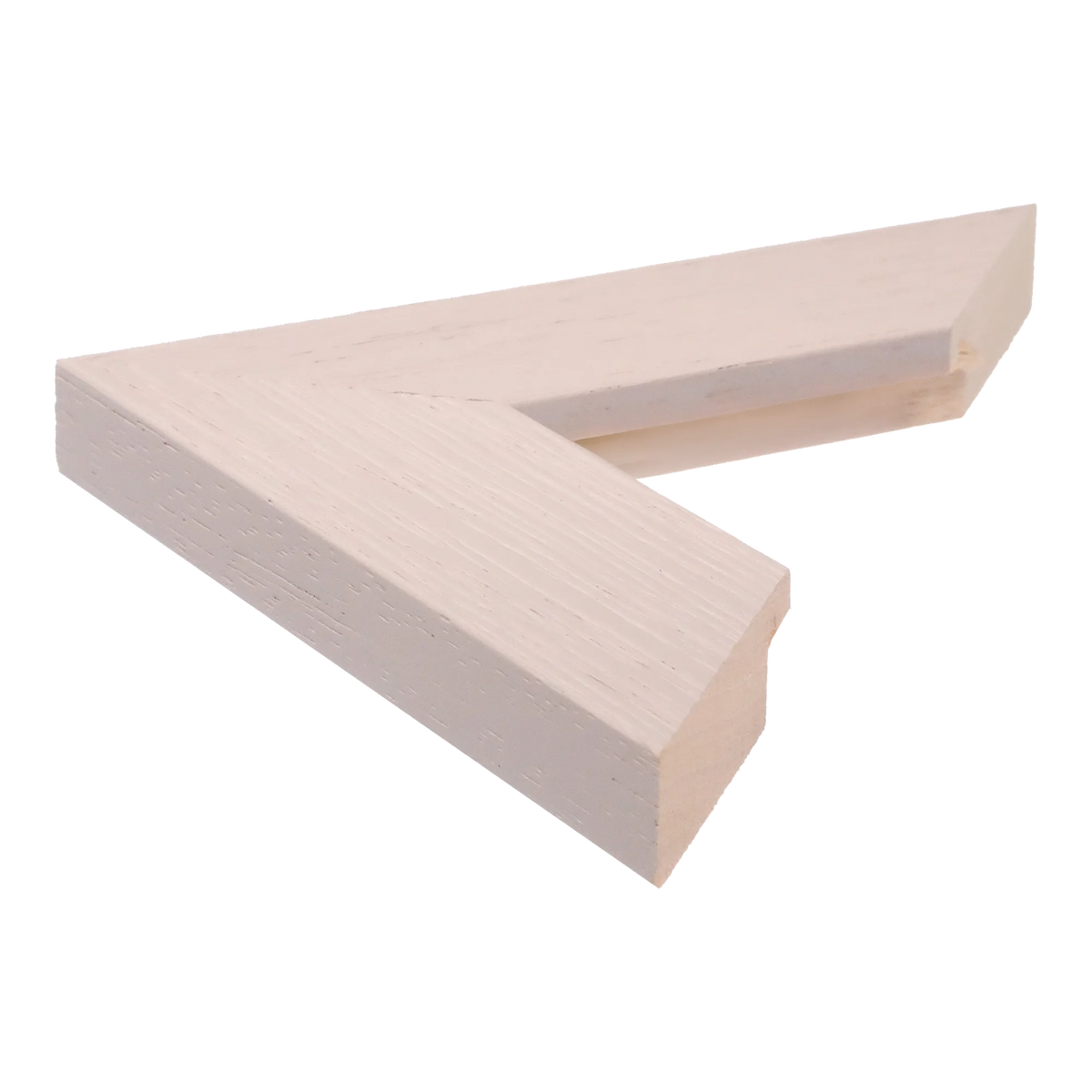 Side view of Groove II picture frame in taupe