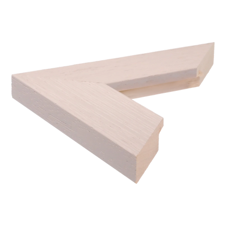 Side view of Groove II picture frame in taupe