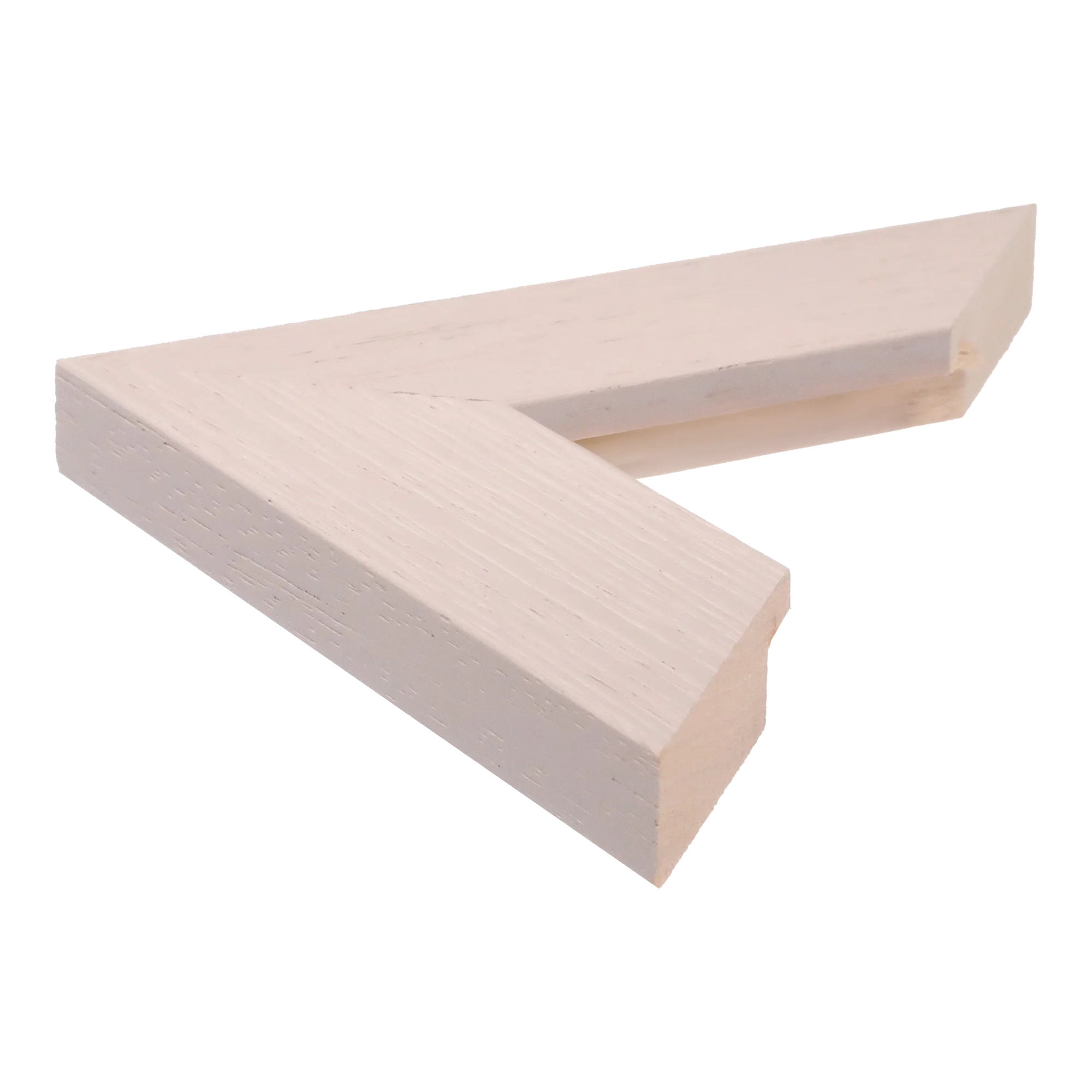 Side view of Groove II picture frame in taupe