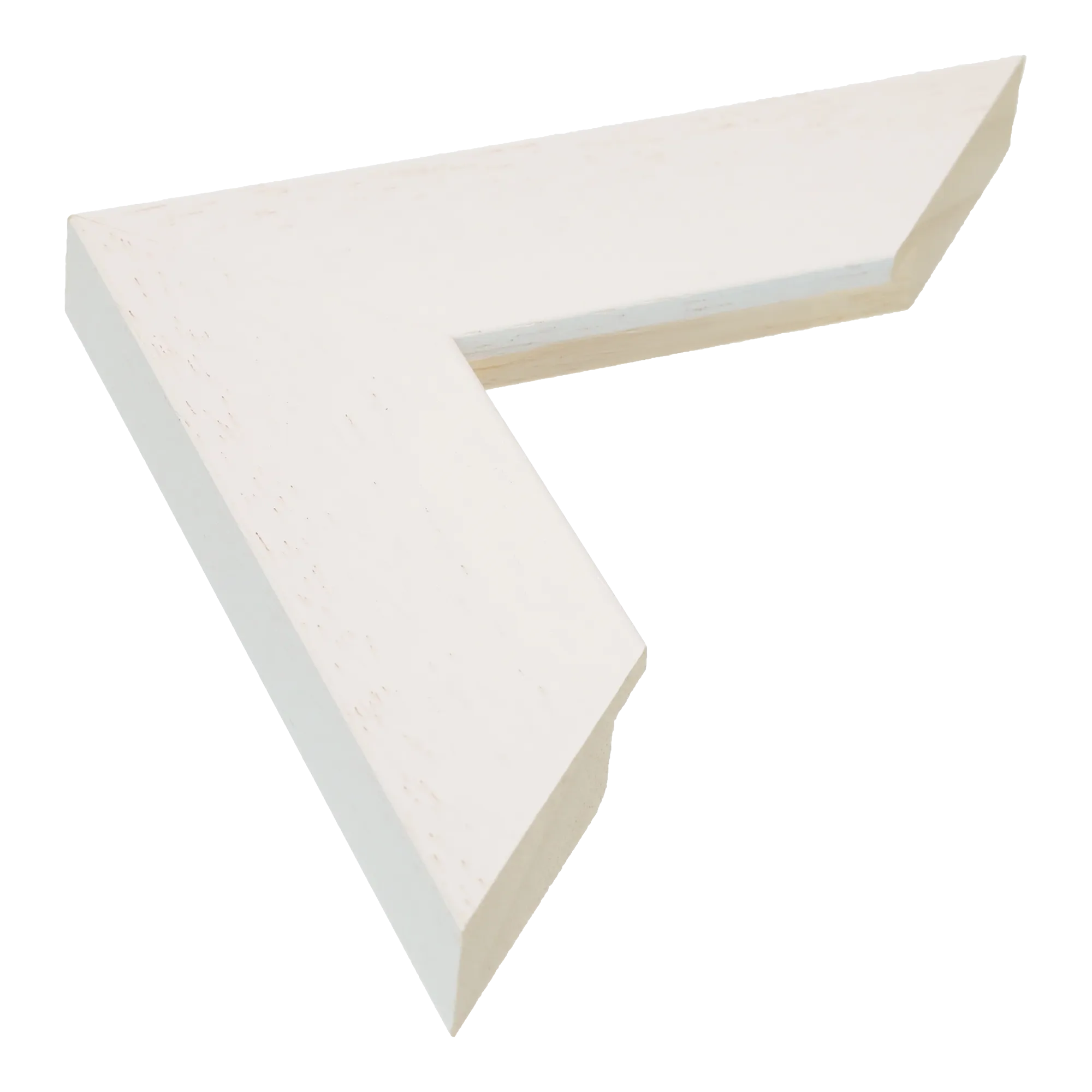 Groove II in white grain picture frame