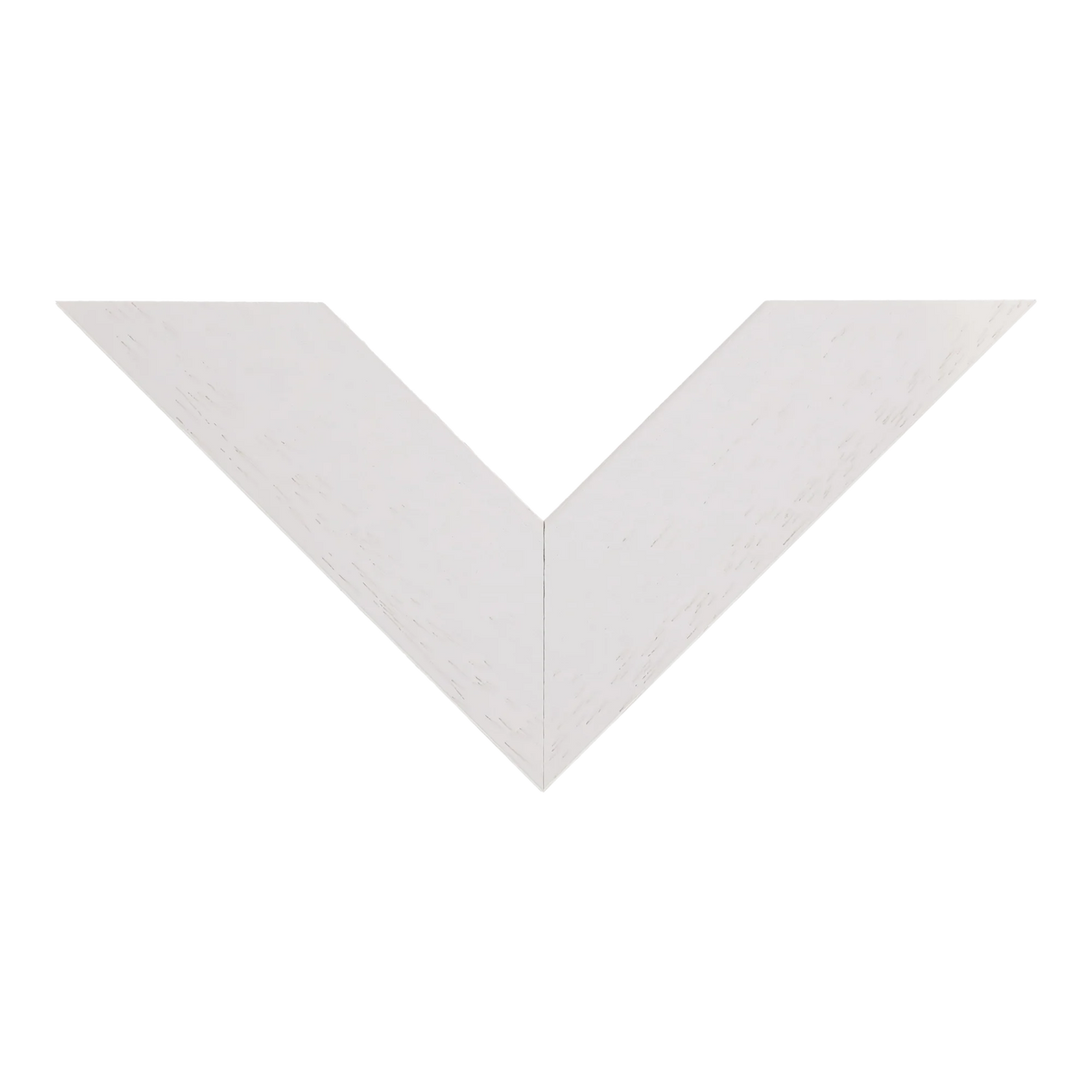 Top view of Groove II picture frame in white grain