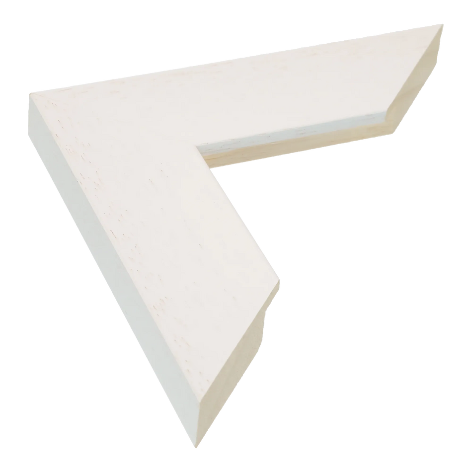 Groove II in white grain picture frame