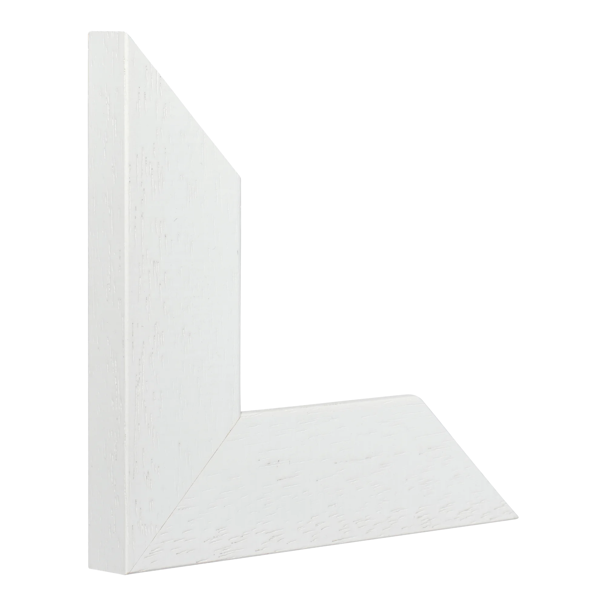 Groove II in white grain picture frame