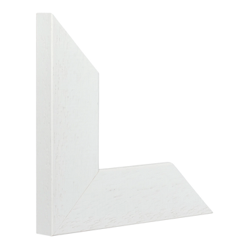 Vertical view of groove ii white grain picture frame sample