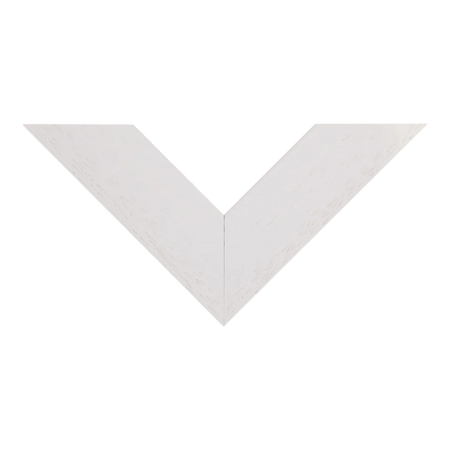 Top view of Groove II picture frame in white grain