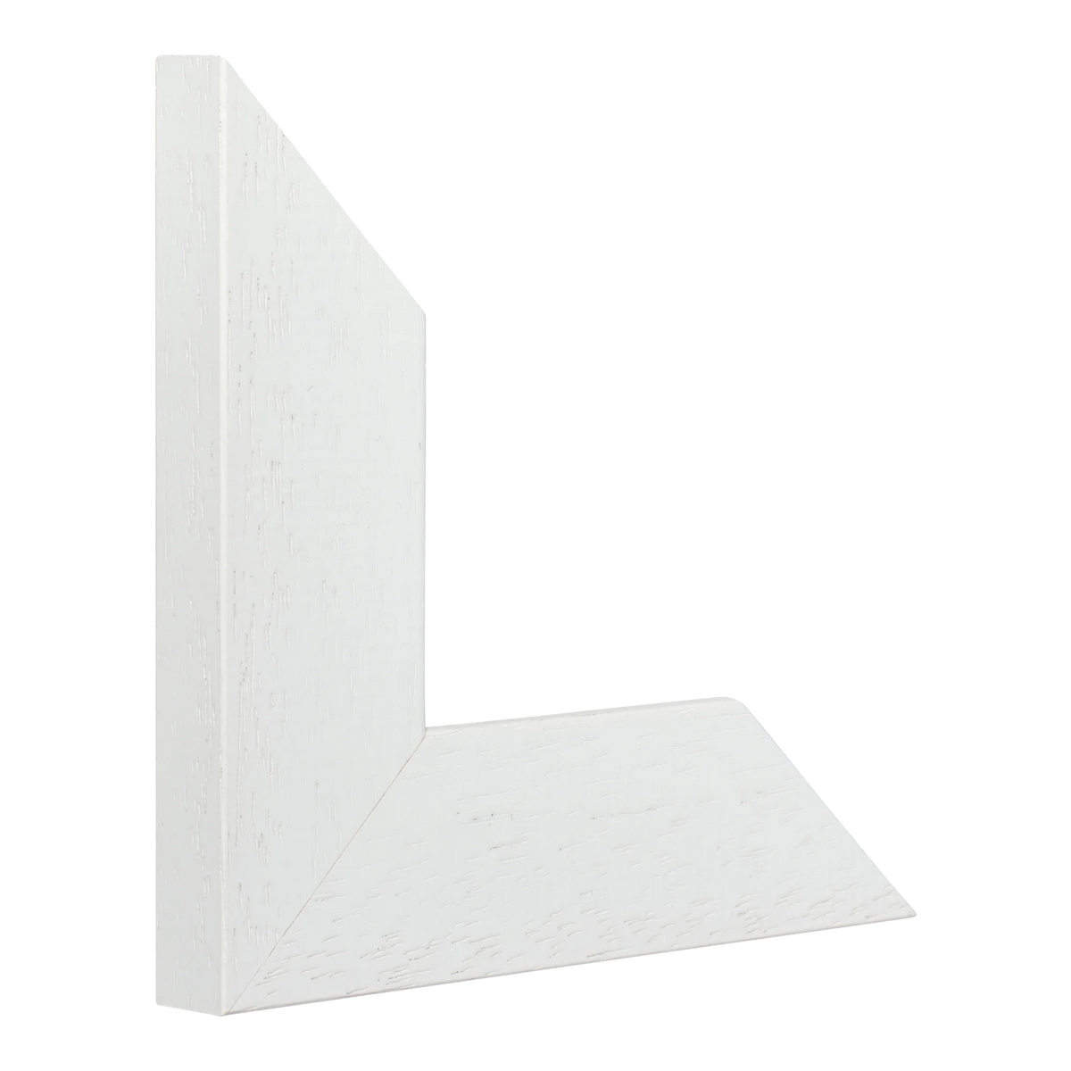 Groove II in white grain picture frame