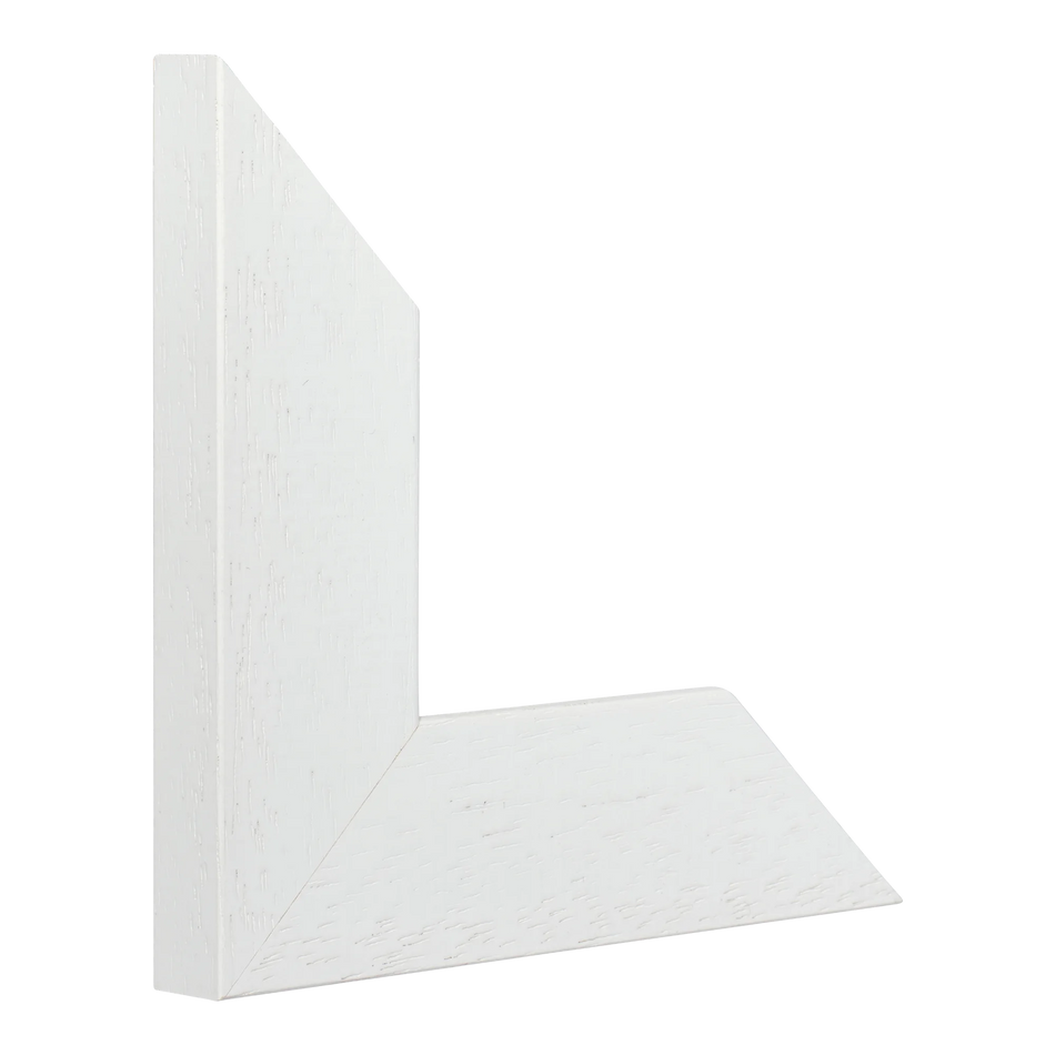 Vertical view of groove ii white grain picture frame