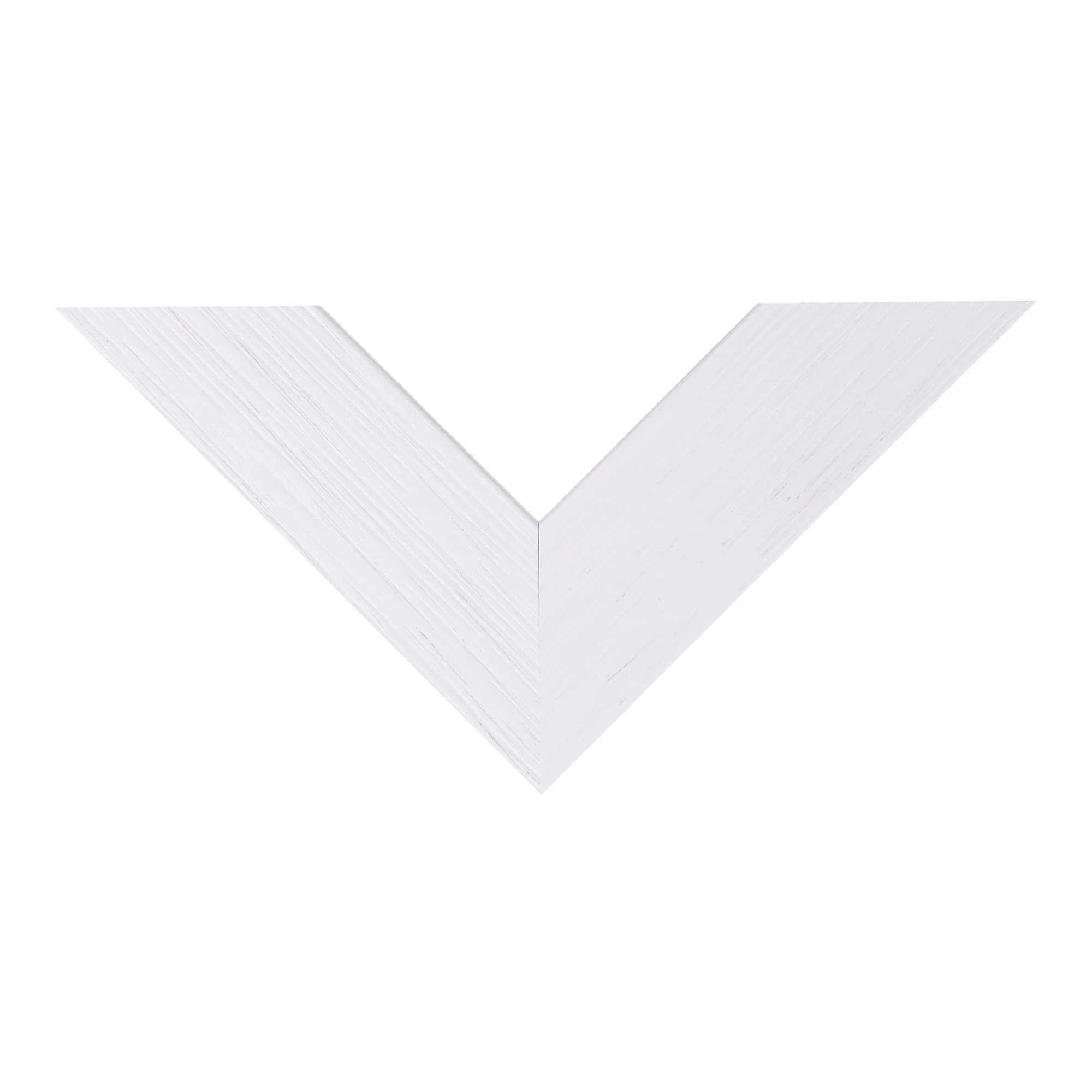 Top view of Groove II picture frame in white