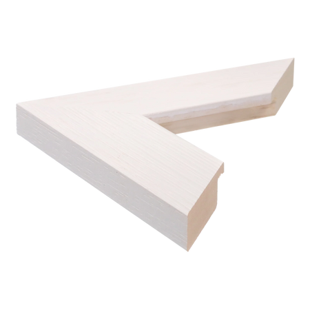 Side view of Groove II picture frame in white