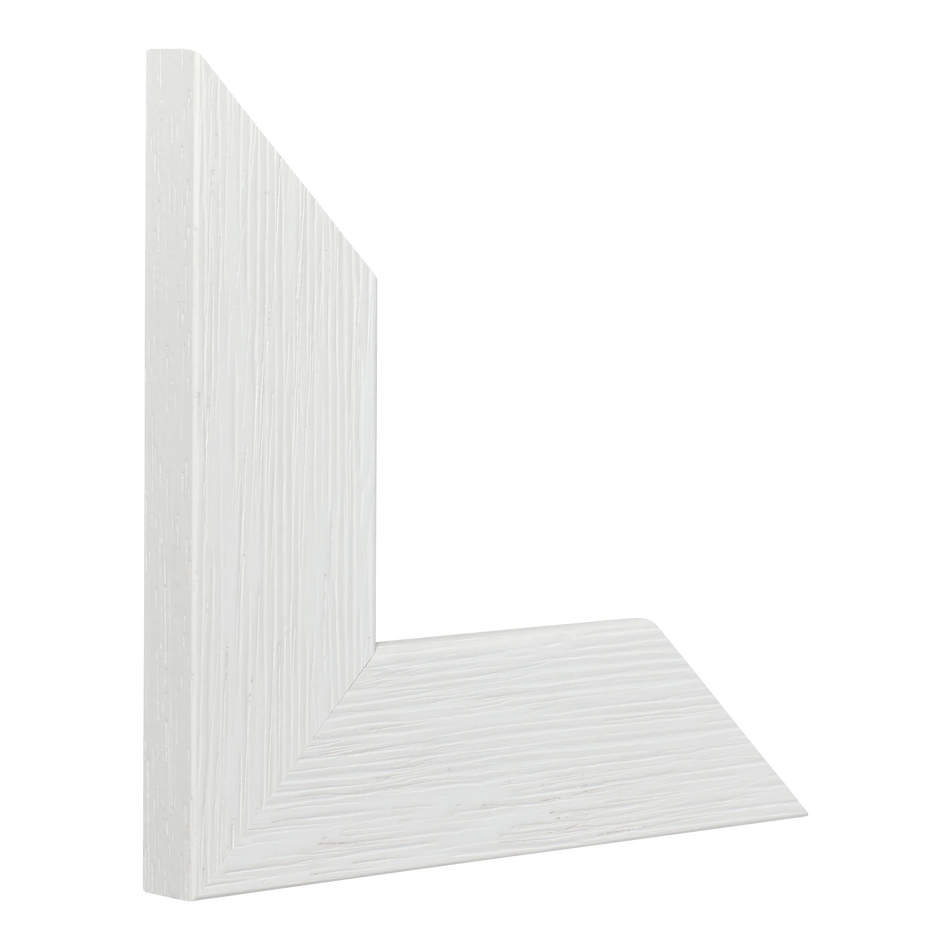 Vertical view of groove ii white picture frame