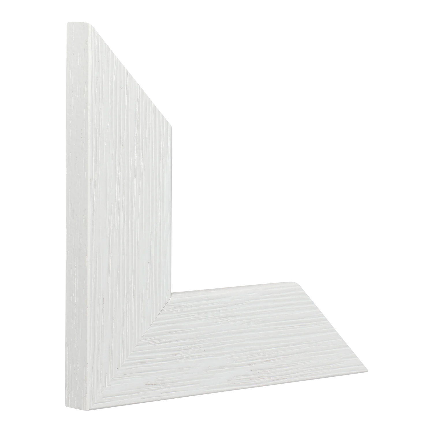 Vertical view of groove ii white picture frame sample