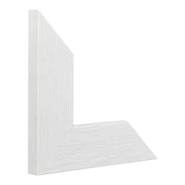 Vertical view of groove ii white picture frame sample