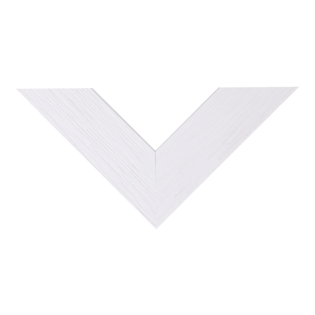 Top view of Groove II picture frame in white