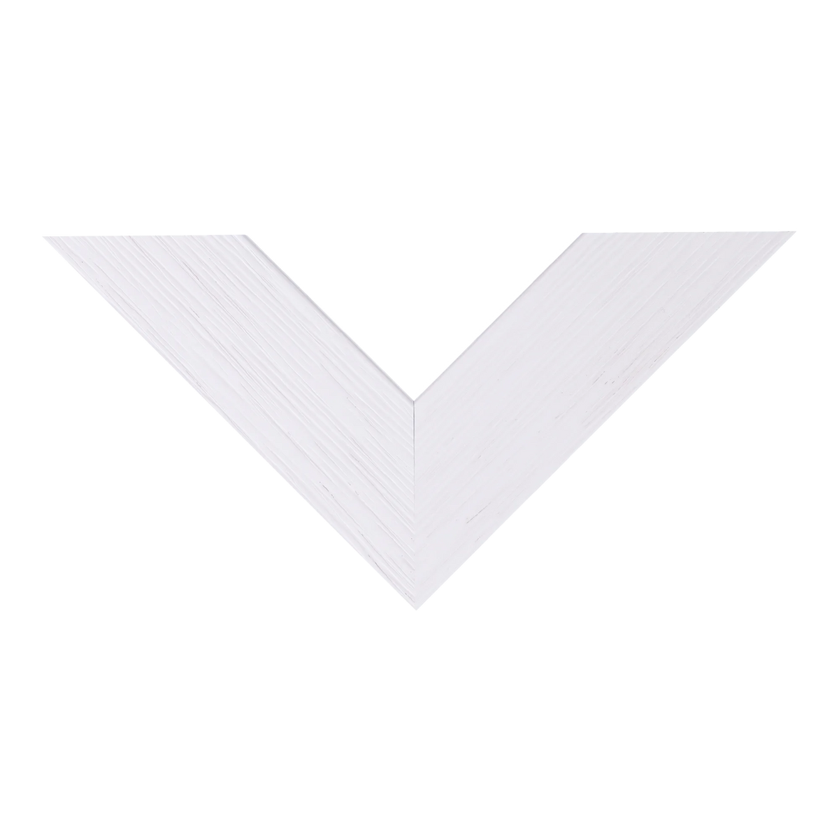 Top view of Groove II picture frame in white