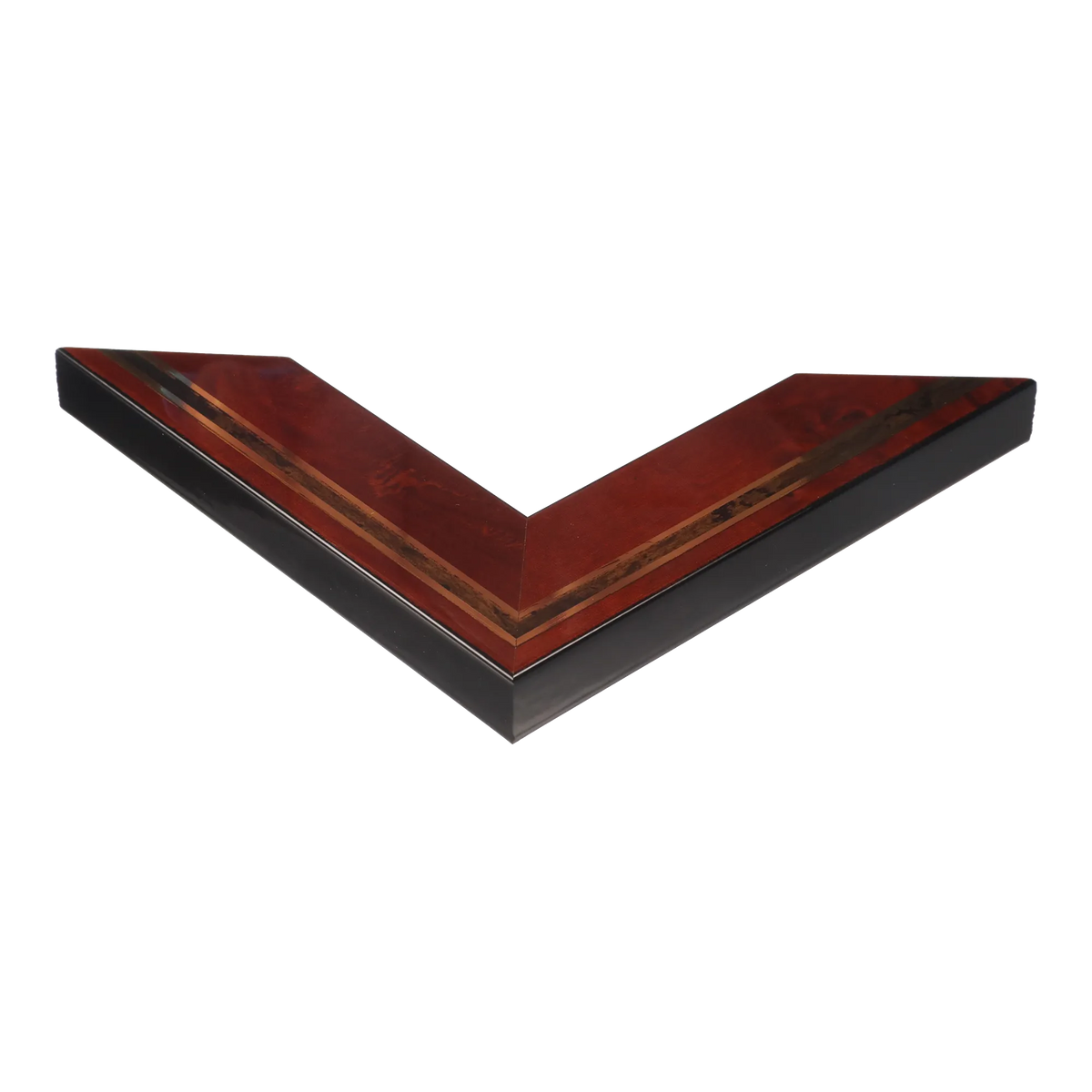 Corner view of Heirloom in brown & gold picture frame