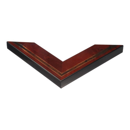 Corner view of Heirloom in brown & gold picture frame