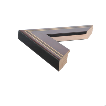 Side view of Heirloom picture frame in brown & gold