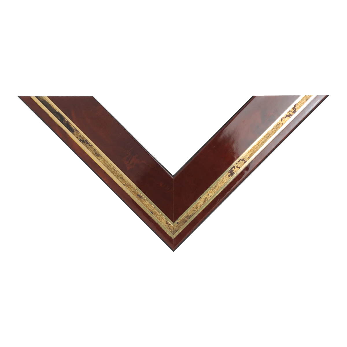 Top view of Heirloom picture frame in brown & gold