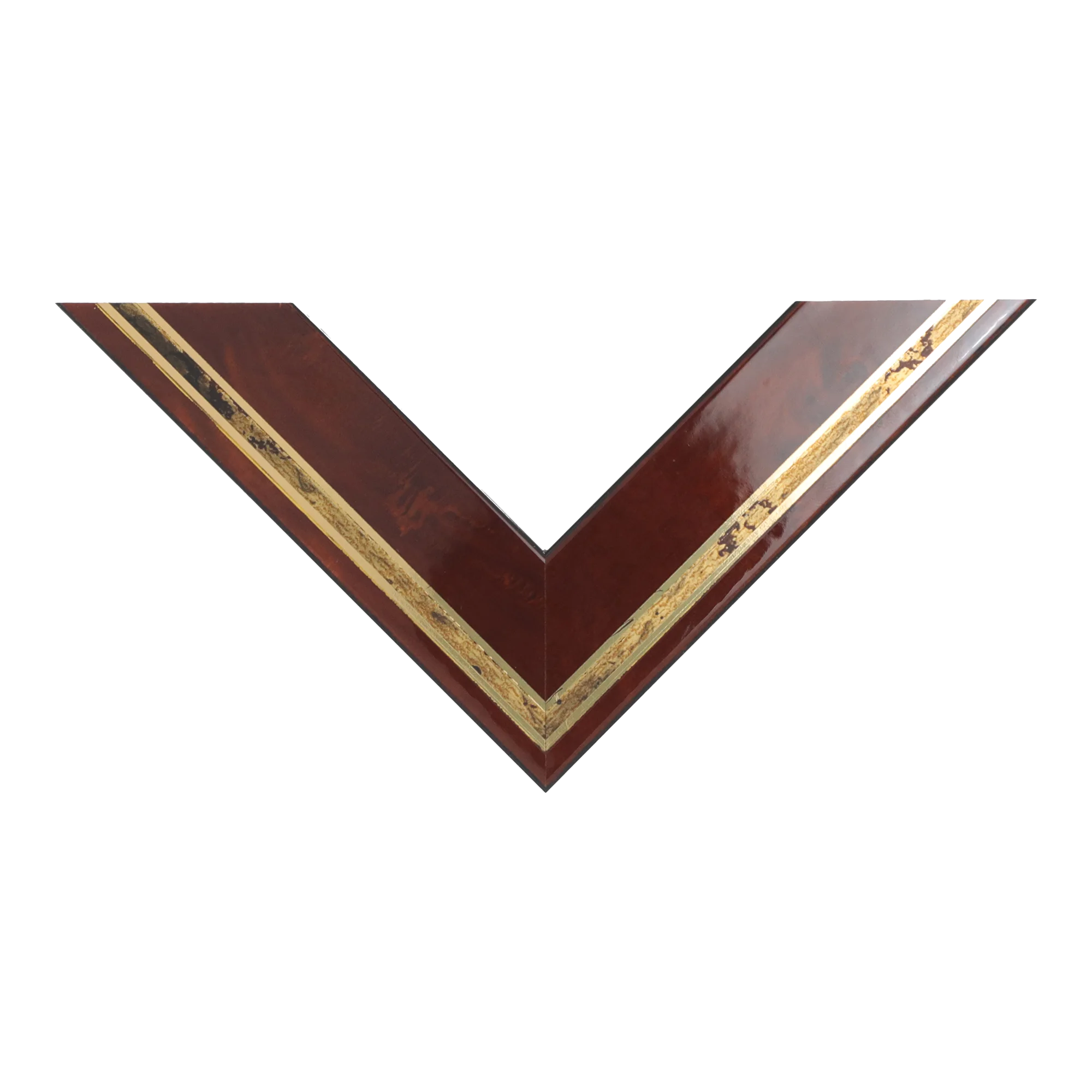 Top view of Heirloom picture frame in brown & gold