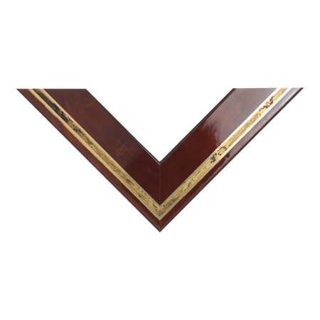 Top view of Heirloom picture frame in brown & gold