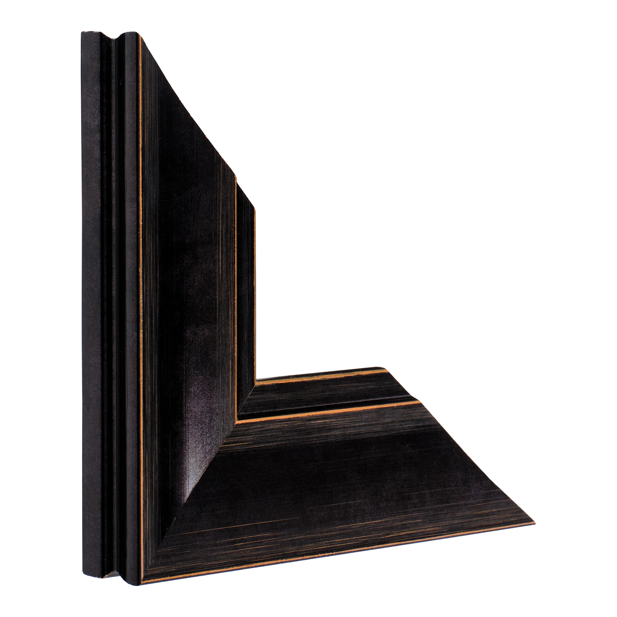 Vertical view of hermitage black picture frame sample